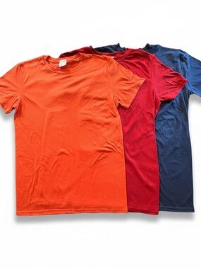 NWT Men's Short Sleeve Crew Neck T-Shirt - Orange, Red, Navy. Size large